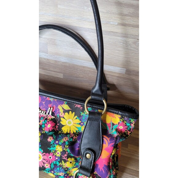 O’Neill Floral Bright and Funky Surfer Flower Design Canvas‎ Shoulder Bag Summer - Picture 6 of 15